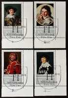 Набор почтовых марок (4 шт.) с блоком. "400 лет со дня рождения Франса Хальса". 1980 год, ГДР.