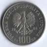 Монета 100 злотых. 1984 год, Польша. 110 лет со дня рождения Винценты Витоса.