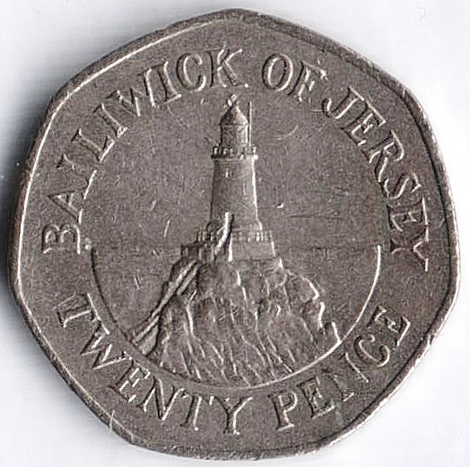 Монета 20 пенсов. 1994 год, Джерси.