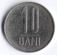 Монета 10 бани. 2015 год, Румыния.