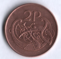 Монета 2 пенса. 1988 год, Ирландия.