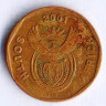 Монета 10 центов. 2001 год, ЮАР. SOUTH AFRICA.