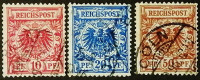 Набор марок (3 шт.). "Имперский герб". 1889-1893 годы, Германский Рейх.