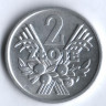 Монета 2 злотых. 1974 год, Польша.