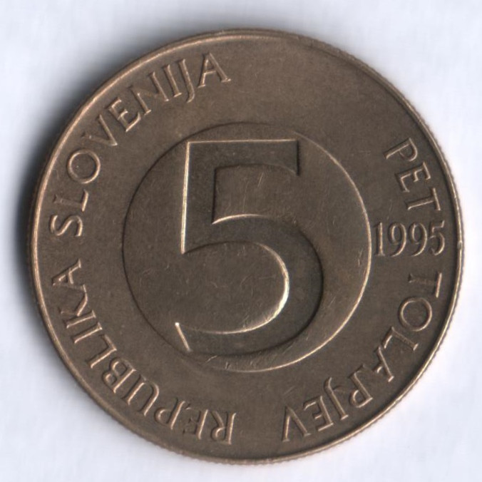 5 толаров. 1995 (K) год, Словения.