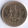Монета 5 центов. 1997 год, Барбадос.