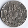 Монета 25 центов. 1973 год, Барбадос.