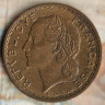 Монета 5 франков. 1940 год, Франция.  Колониальный выпуск.