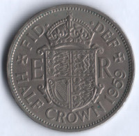 Монета 1/2 кроны. 1959 год, Великобритания.