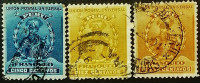 Набор почтовых марок (3 шт.). "Франсиско Писарро". 1896 год, Перу.
