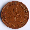 Монета 2 пфеннига. 1950(J) год, ФРГ.