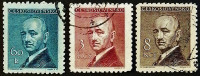 Набор почтовых марок (3 шт.). "Доктор Эдвард Бенеш". 1946 год, Чехословакия.
