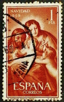 Почтовая марка. «Святое семейство» - Гойя. 1959 год, Испания.