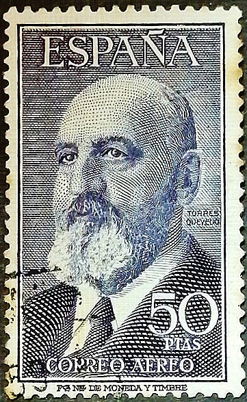Почтовая марка. "Леонардо Торрес Кеведо". 1955 год, Испания.